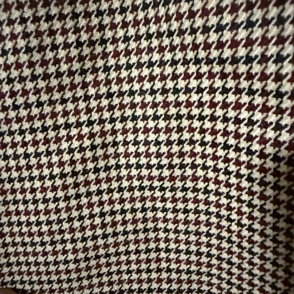 Zara Woman Houndstooth Dress- Burgundy,green and tan - Picture 3 of 9